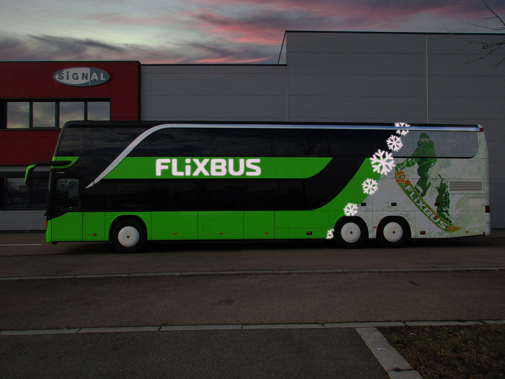 Bus bei Nacht